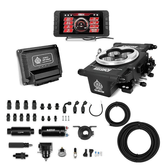 ACES EFI Killshot EFI 4bbl w/Fuel Delivery Kit Blk - Fenix Motorsports - Air and Fuel,Fuel Injection Systems and Components - Electronic,Electronic Fuel Injection Systems