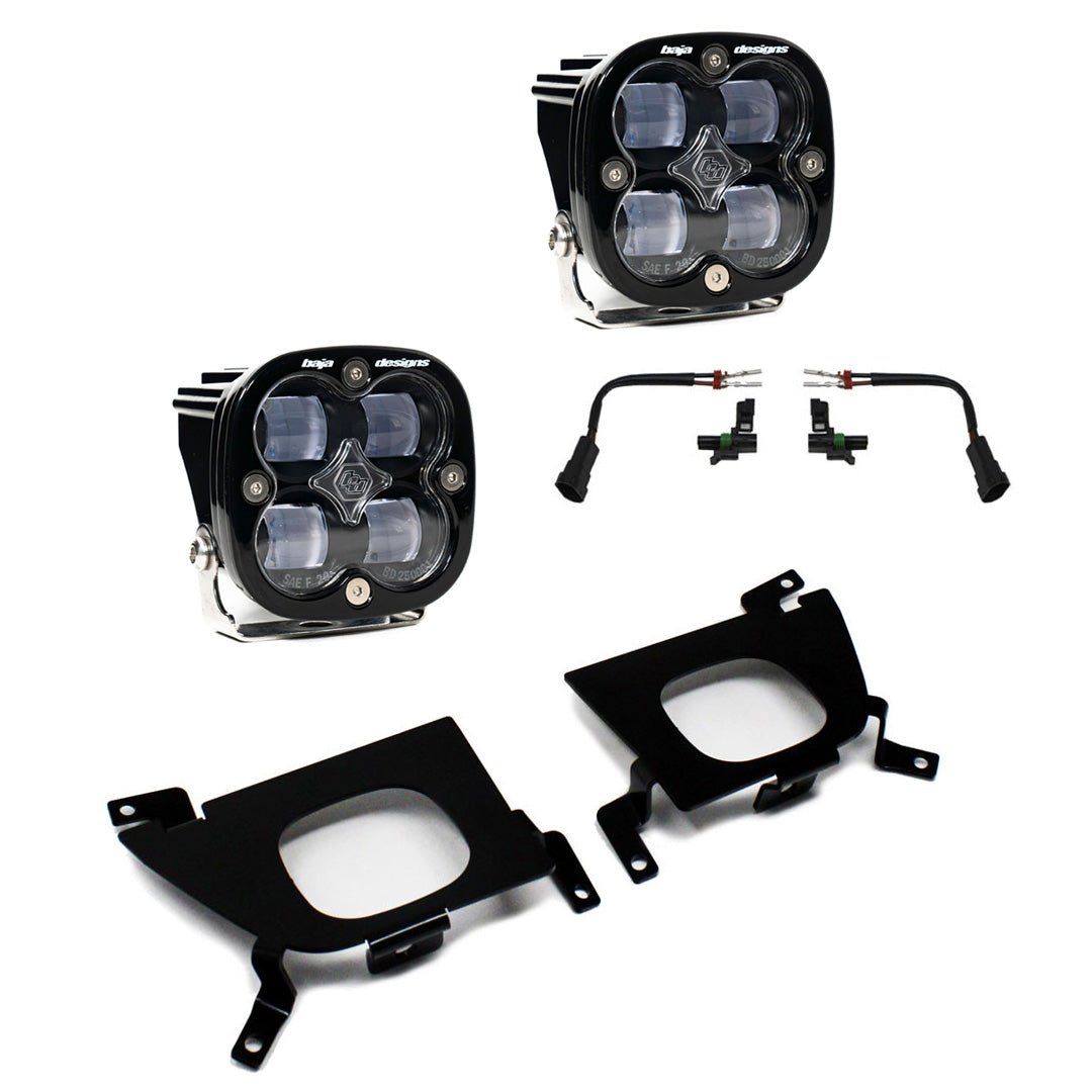 Baja Designs Chevy Squadron SAE Fog Pocket Light Kit - Chevy 2019 - 22 Silverado 1500 / 2020 - 22 2500HD/3500HD - Fenix Motorsports - Light Pod
