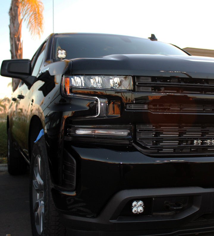 Baja Designs Chevy Squadron SAE Fog Pocket Light Kit - Chevy 2019 - 22 Silverado 1500 / 2020 - 22 2500HD/3500HD - Fenix Motorsports - Light Pod