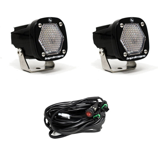 Baja Designs S1 Black LED Auxiliary Light Pod Pair - Universal - Fenix Motorsports - Light Pod