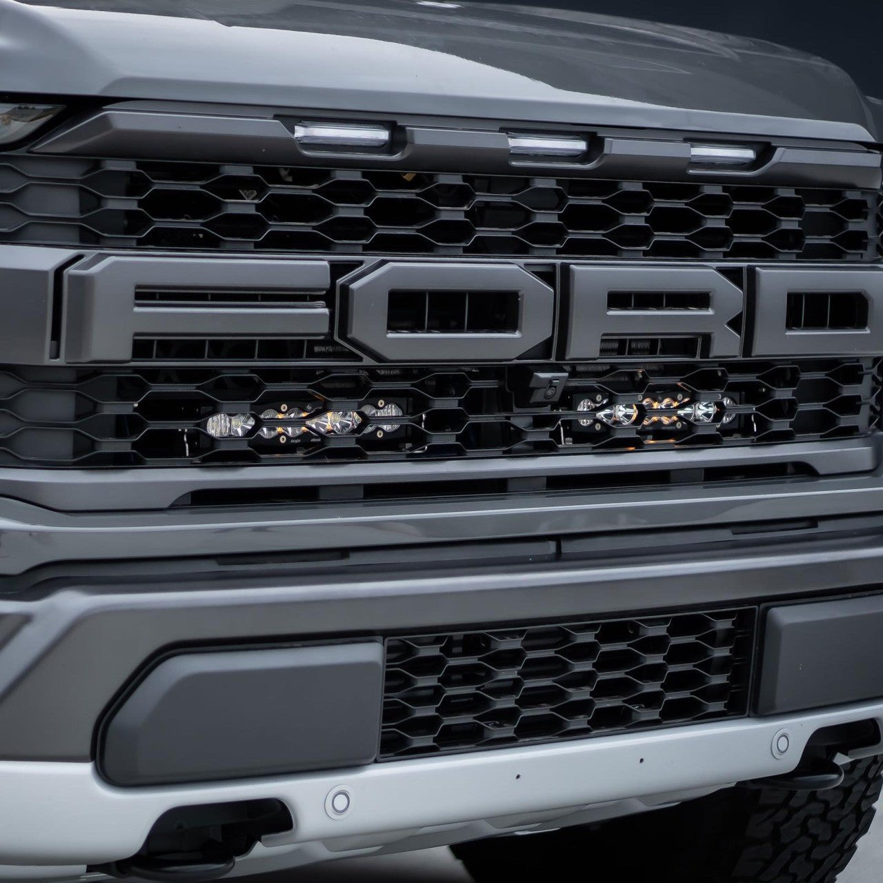 Baja Designs S8 10 Inch Dual Behind Grille Light Bar Kit - Ford 2021 - On F - 150 Raptor, 2024 - On F - 150 Raptor 37/R - Fenix Motorsports - Light Bar