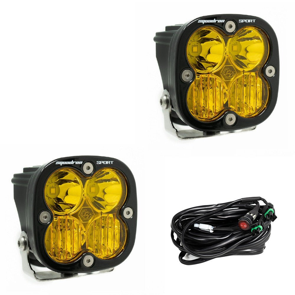 Baja Designs Squadron Sport Black LED Auxiliary Light Pod Pair - Universal - Fenix Motorsports - Light Pod