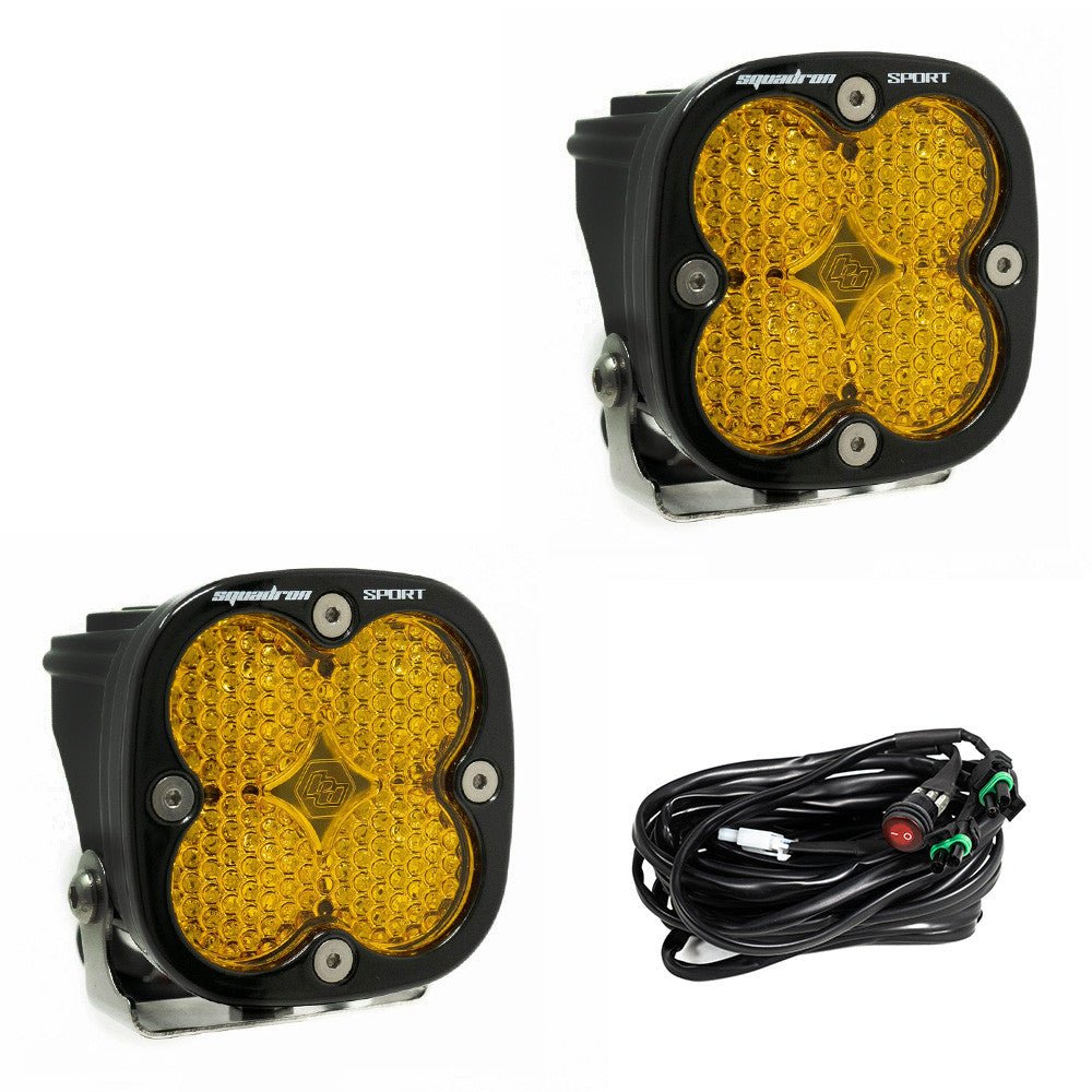 Baja Designs Squadron Sport Black LED Auxiliary Light Pod Pair - Universal - Fenix Motorsports - Light Pod
