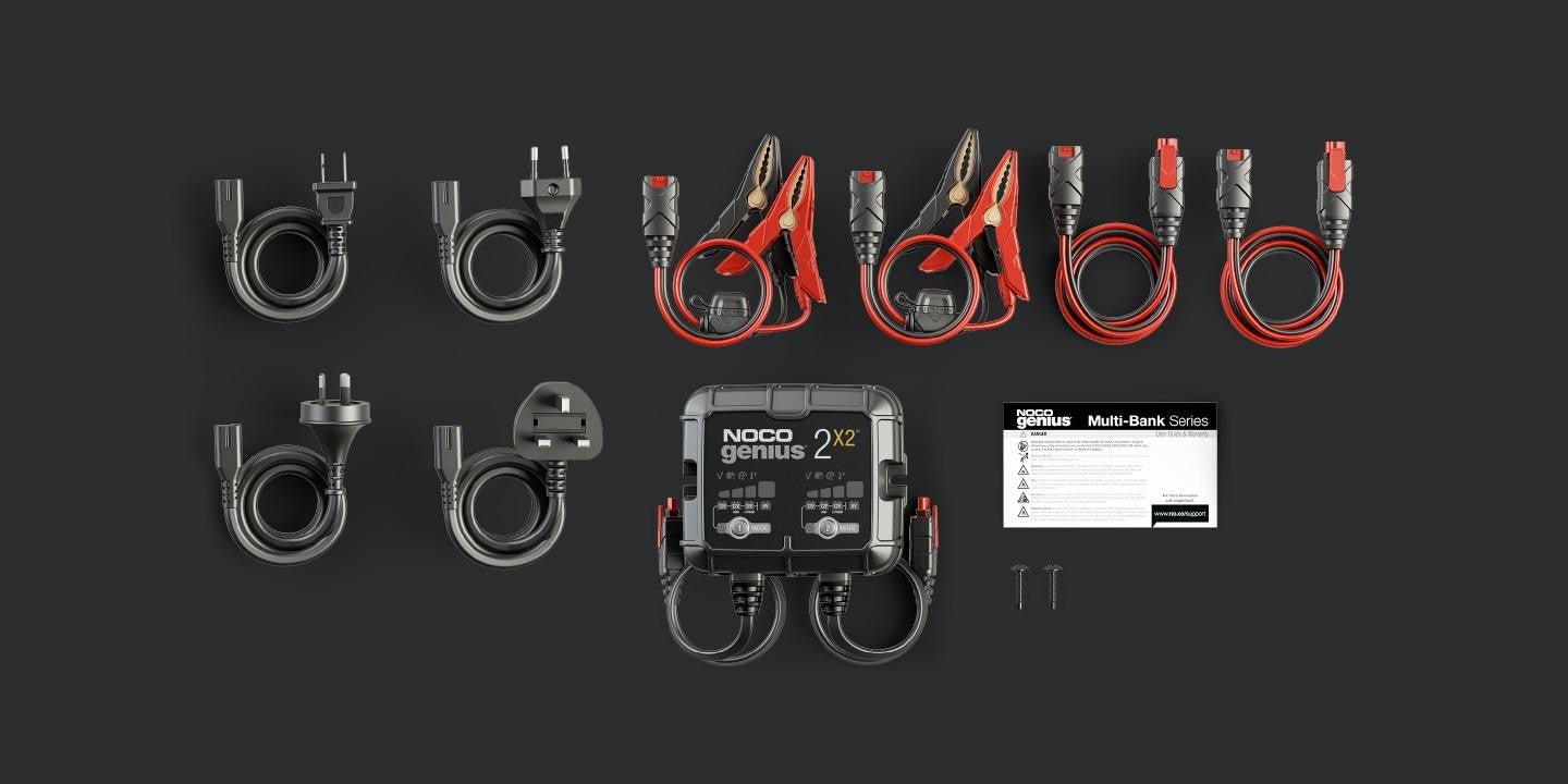 NOCO GENIUS2X2 6V/12V 2 - Bank 4A Smart Battery Charger - Fenix Motorsports - Battery Charger