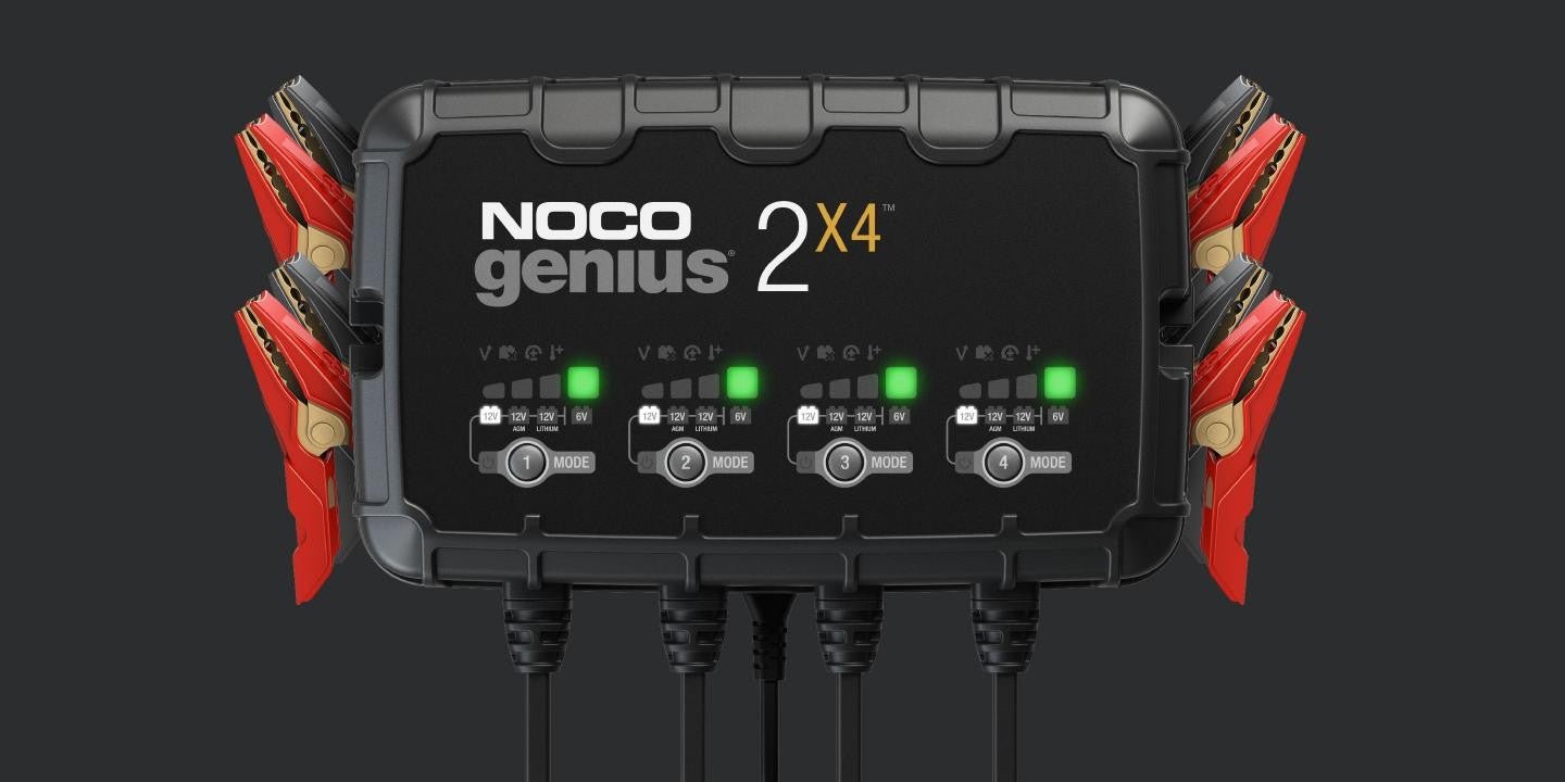 NOCO GENIUS2X4 6V/12V 4 - Bank 8A Smart Battery Charger - Fenix Motorsports - Battery Charger