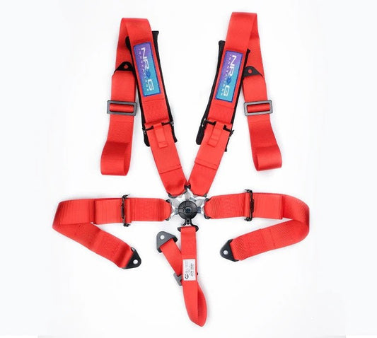 NRG Harness 5pt Camlock Red w/Pads SFI 16.1 - Fenix Motorsports - Safety Equipment,Safety Restraints,Seat Belts and Harnesses