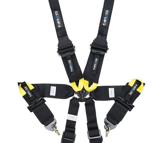 NRG Harness 6pt Camlock Black Hans FIA - Fenix Motorsports - Safety Equipment,Safety Restraints,Seat Belts and Harnesses
