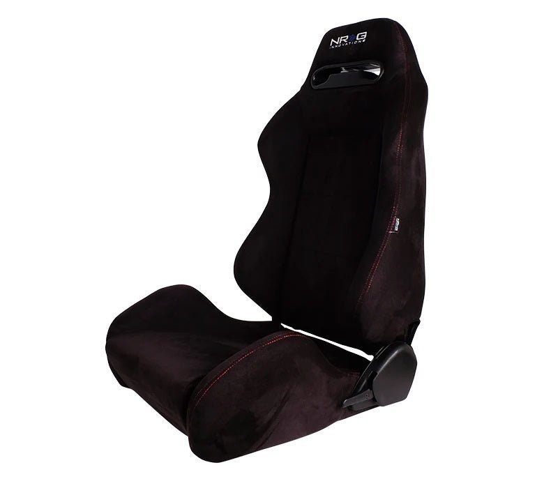 NRG Seat Type - R Reclinable Black Suede w/Red Stich - Fenix Motorsports - Interior and Accessories,Seats and Components,Seats
