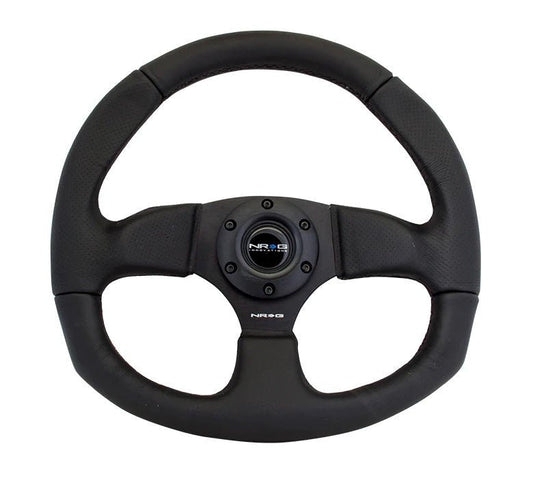 NRG Steering Wheel 350mm 3in Dish Black Leather - Fenix Motorsports - Steering and Components,Steering Wheels and Components,Steering Wheels and Components