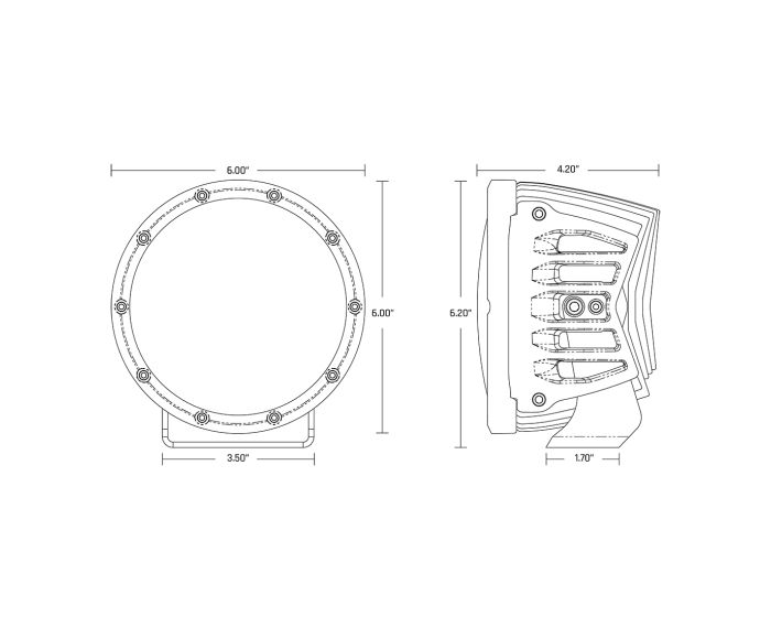 Rigid 360 Series 6" Laser Precision Spot LED – Single (P/N 36211 - Fenix Motorsports -