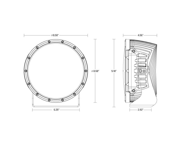Rigid Industries 360 Pro 9 Inch LED Drive Optic with RGBW Backlight (P/N 36421) - Fenix Motorsports - Light Pod