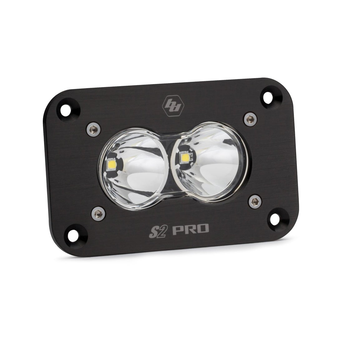 S2 Pro Black Flush Mount LED Auxiliary Light Pod - Universal - Fenix Motorsports - Light Pod