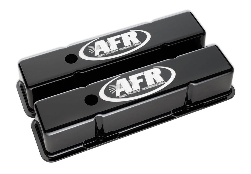 SBC Tall Alum Valve Cvr Black w/AFR Logo - Fenix Motorsports - Engines and Components,Engine Covers, Pans and Dress - Up Components,Valve Covers