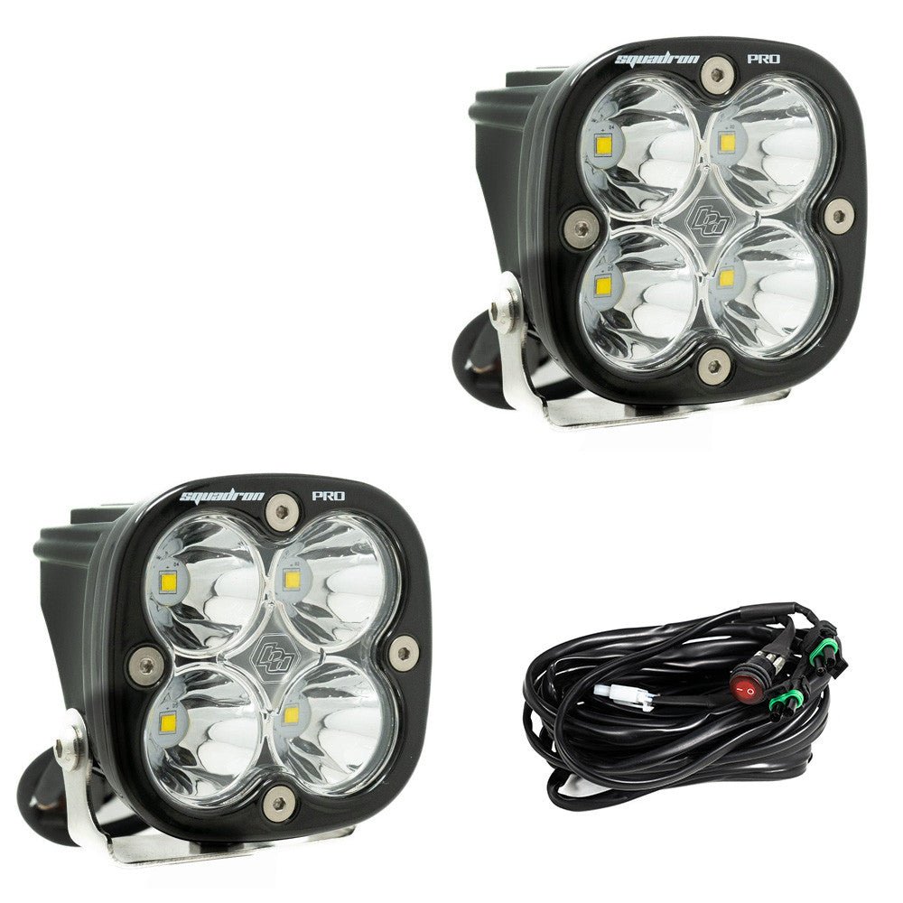 Squadron Pro Black LED Auxiliary Light Pod Pair - Universal - Fenix Motorsports - Light Pod