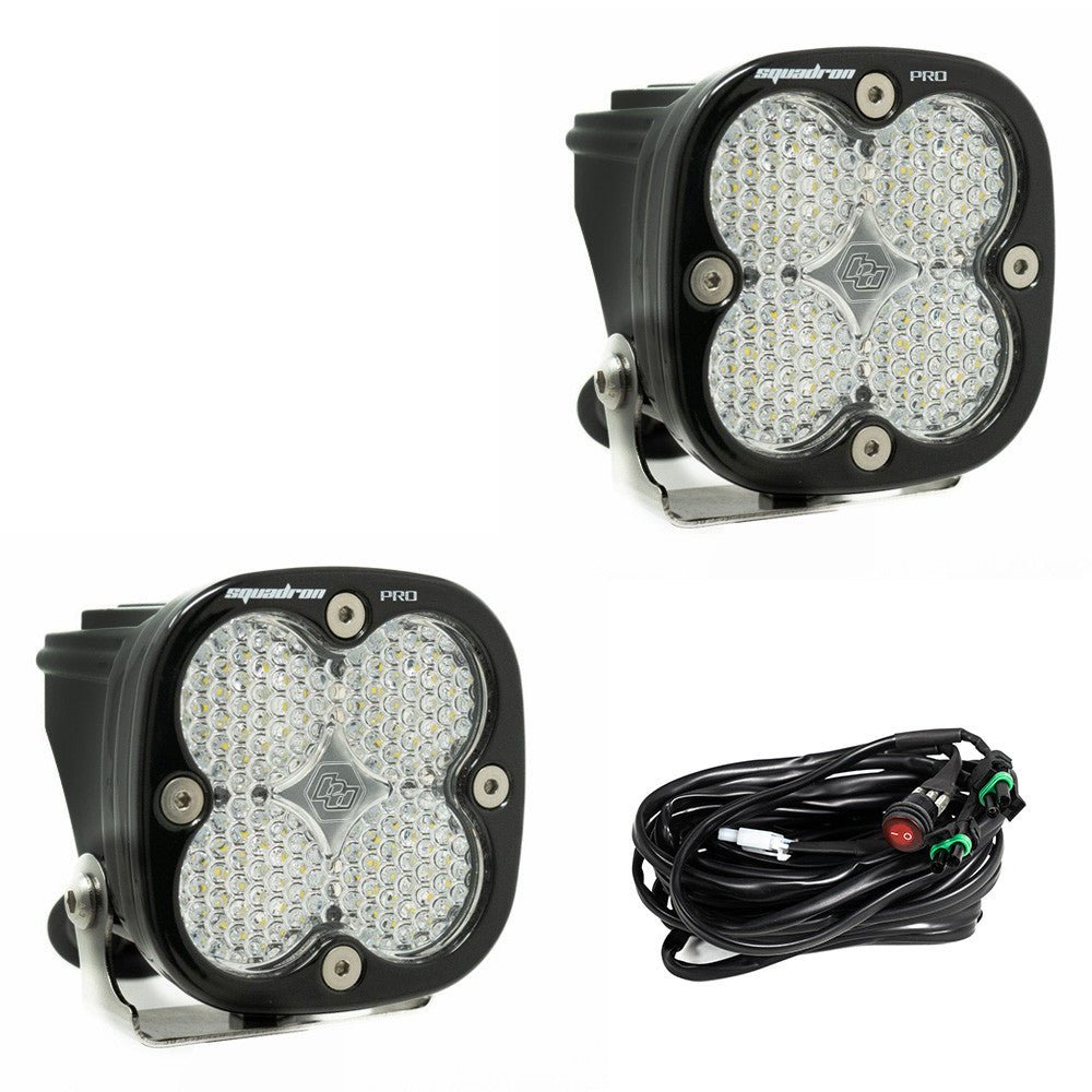 Squadron Pro Black LED Auxiliary Light Pod Pair - Universal - Fenix Motorsports - Light Pod