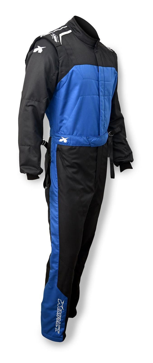 Suit Mini Racer 2.4 1pc Large Blk/Blu - Fenix Motorsports - Safety Equipment,Safety Clothing,Driving Suits