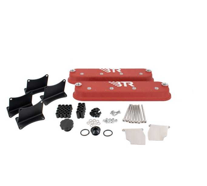 Valve Covers w/Coil Mounts - Red - Fenix Motorsports - Engines and Components,Engine Covers, Pans and Dress - Up Components,Valve Covers