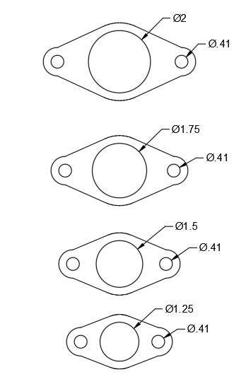 2 Bolt Tube Flange - Fenix Motorsports - Tube Flanges