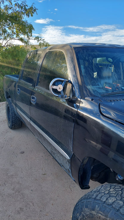 GMT800 Race Mirrors — TIG-Welded Mirror Set (1999–2007 Chevy Silverado & GMC Sierra 1500)