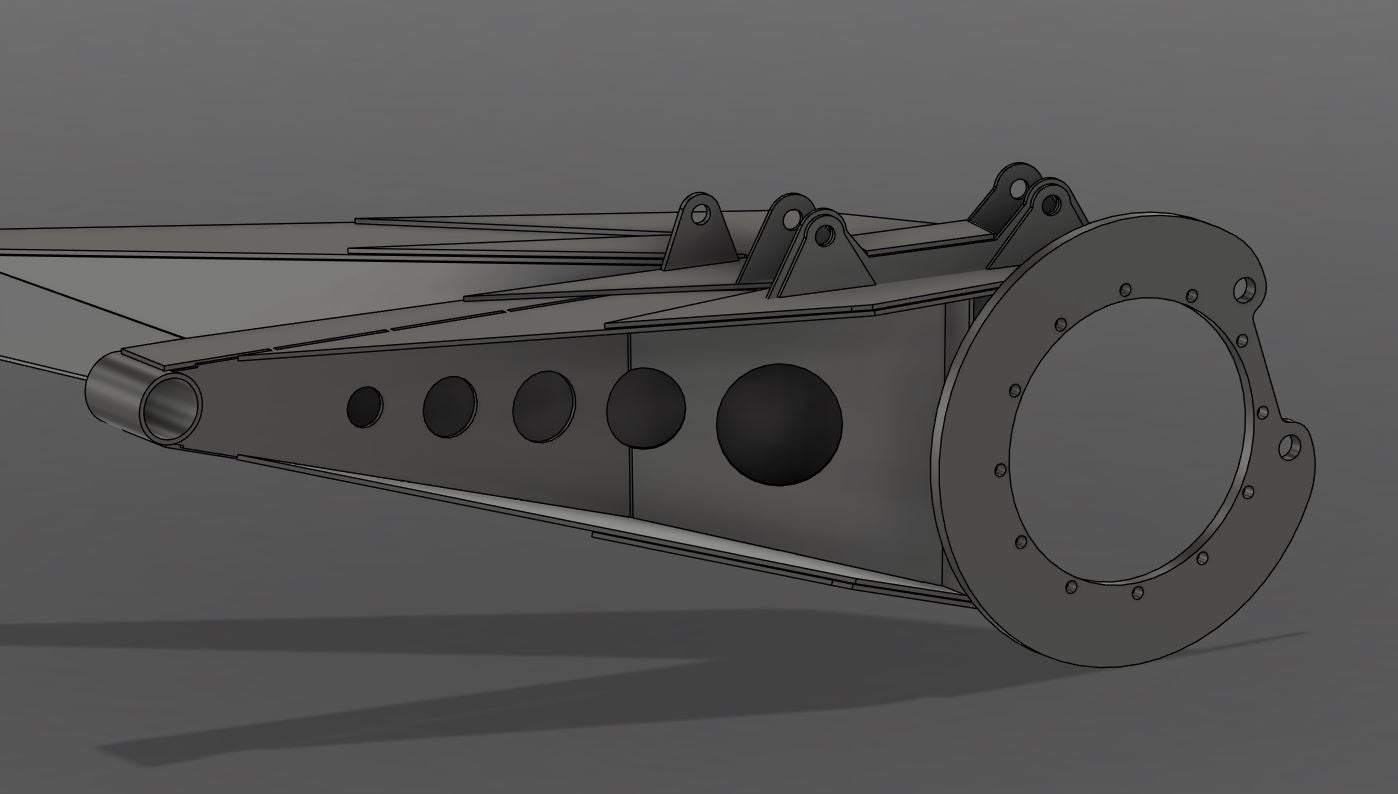 Custom CAD Designed Tatum Motorsports Sand Car Trailing Arm