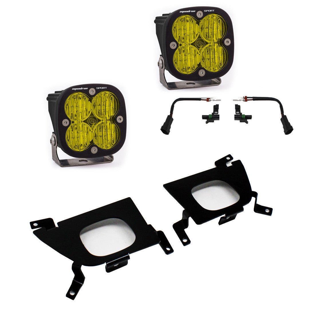 Baja Designs; Chevy Squadron Sport Fog Pocket Light Kit - Chevy 2019 - 22 Silverado 1500 / 2020 - 22 2500HD/3500HD - Fenix Motorsports - Light Pod