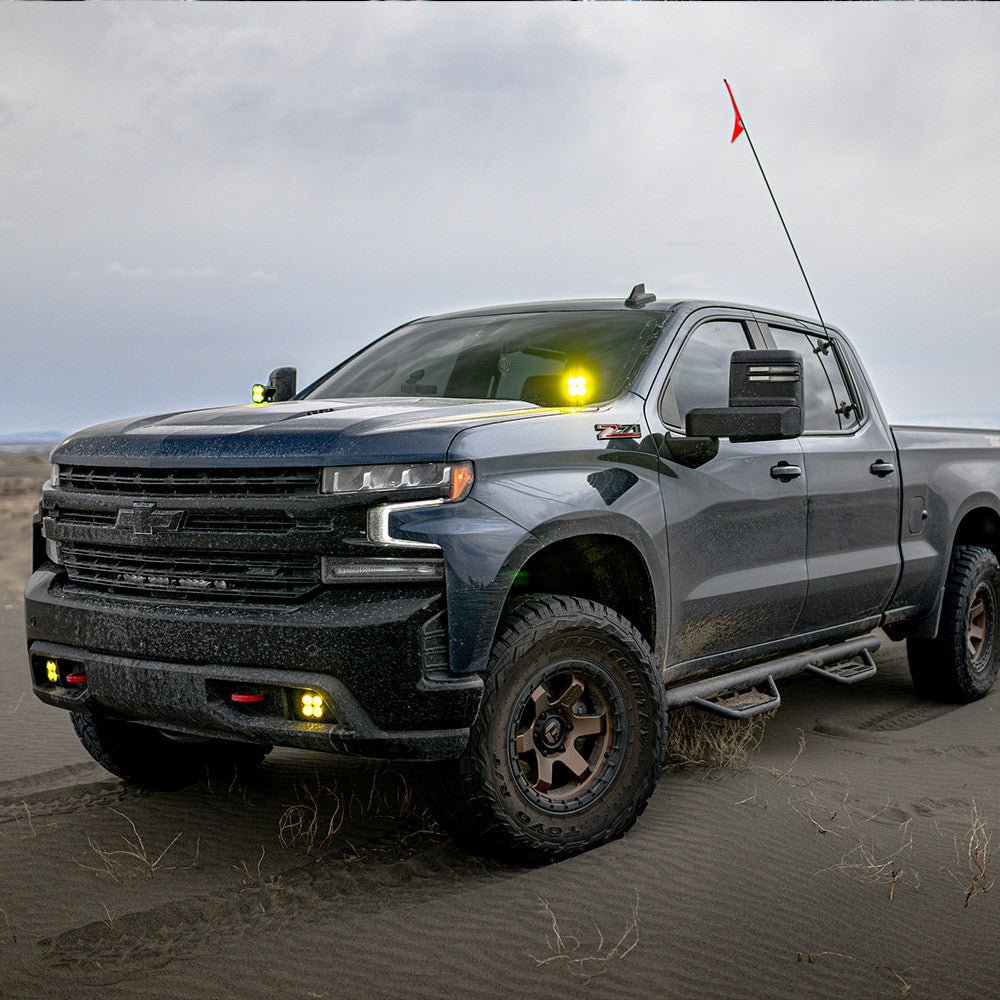 Baja Designs; Chevy Squadron Sport Fog Pocket Light Kit - Chevy 2019 - 22 Silverado 1500 / 2020 - 22 2500HD/3500HD - Fenix Motorsports - Light Pod