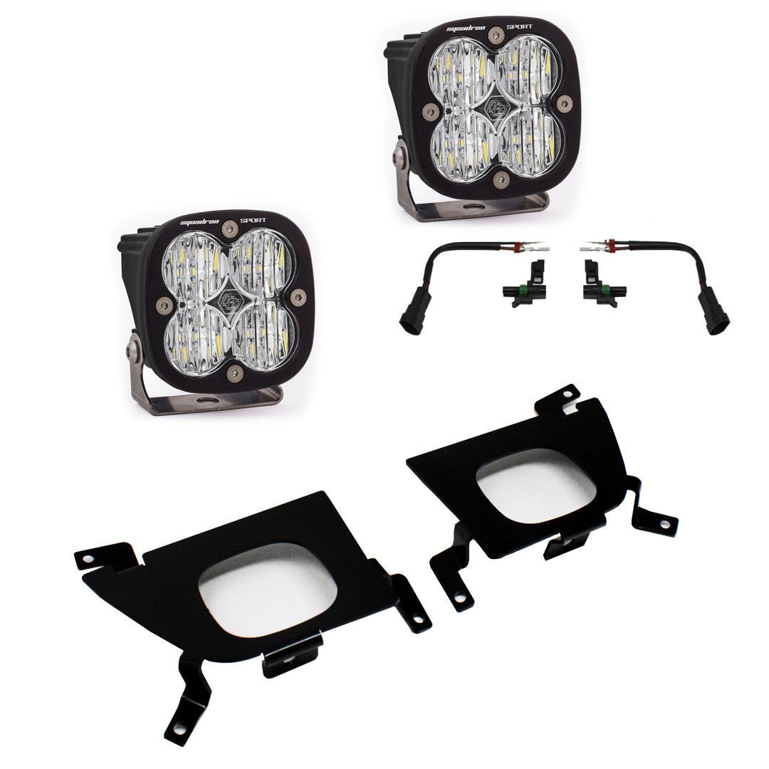 Baja Designs; Chevy Squadron Sport Fog Pocket Light Kit - Chevy 2019 - 22 Silverado 1500 / 2020 - 22 2500HD/3500HD - Fenix Motorsports - Light Pod