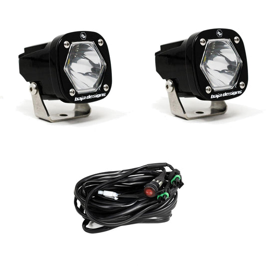 Baja Designs S1 Black LED Auxiliary Light Pod Pair - Universal - Fenix Motorsports - Light Pod