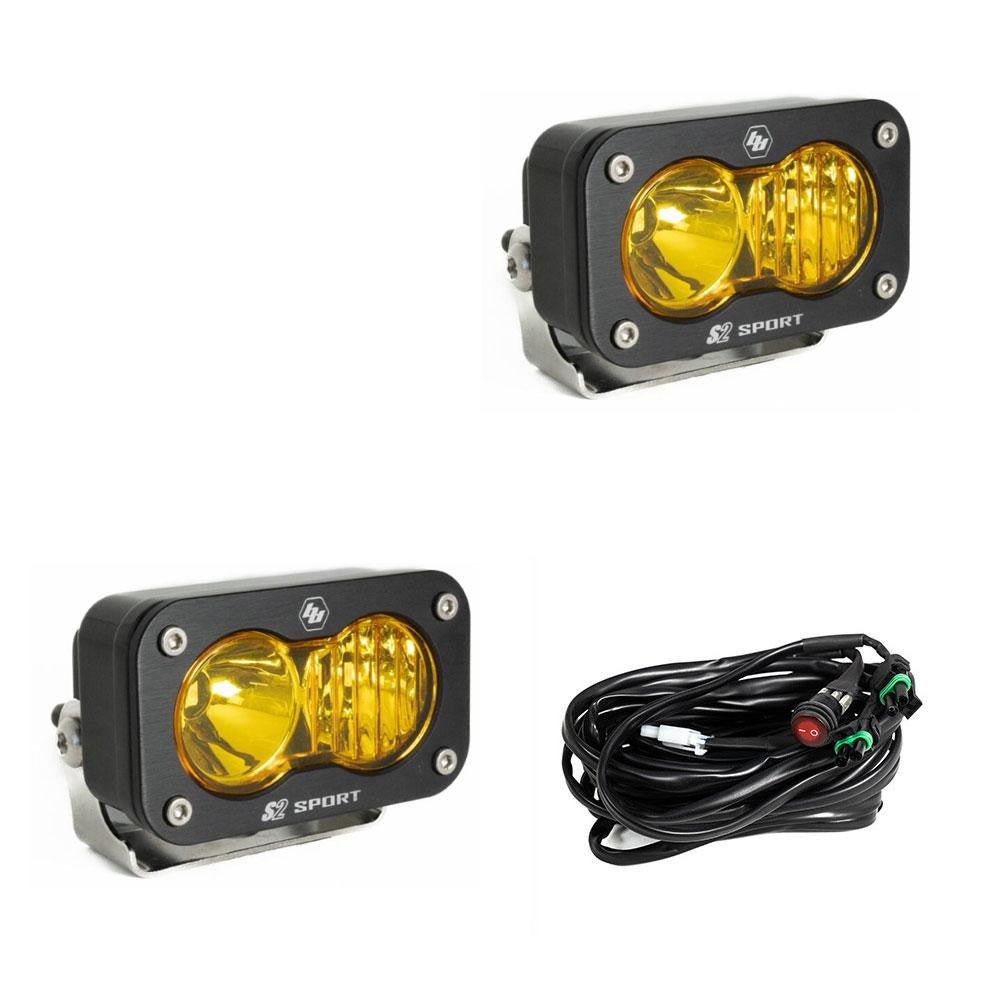 Baja Designs S2 Sport Black LED Auxiliary Light Pod Pair - Universal - Fenix Motorsports - Light Pod