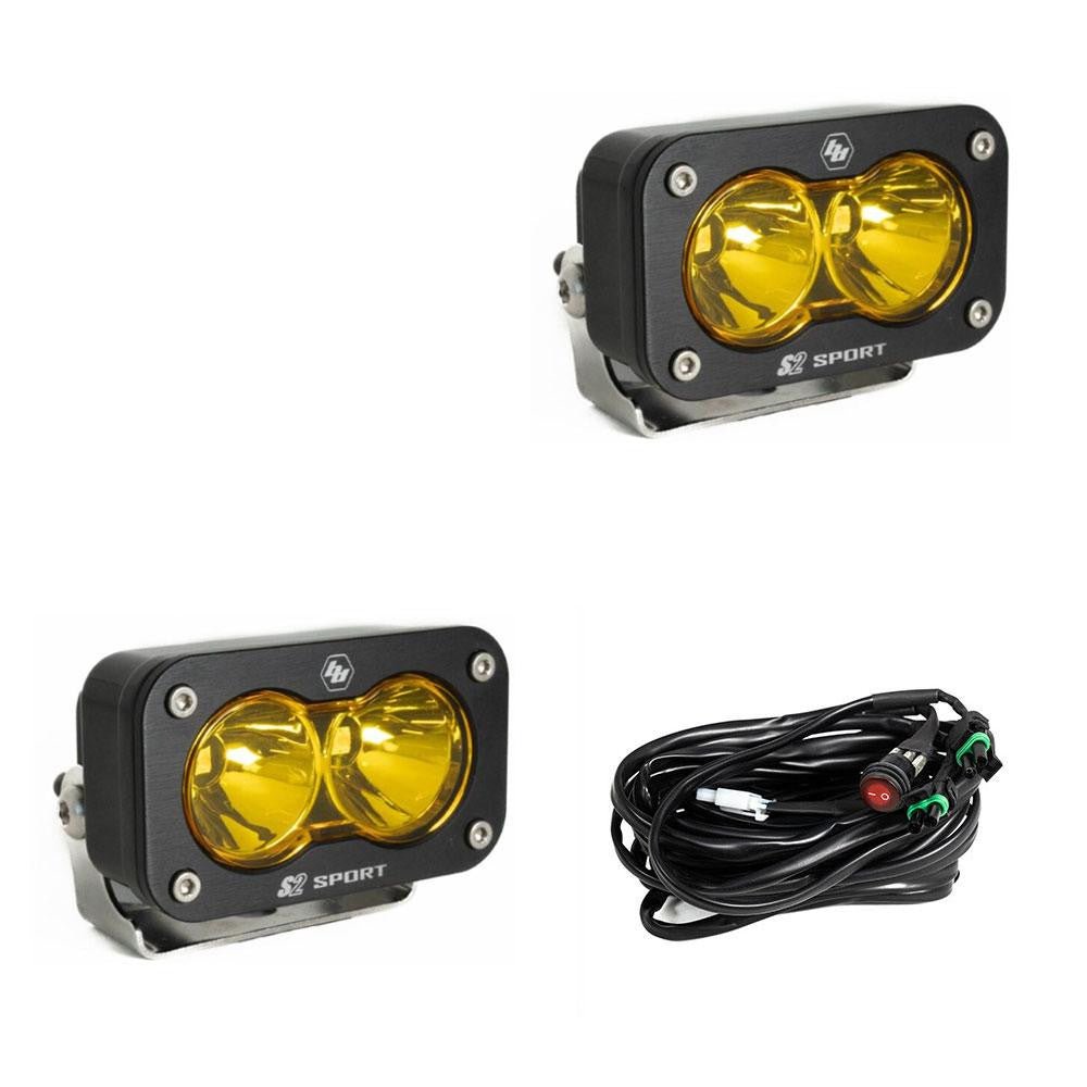 Baja Designs S2 Sport Black LED Auxiliary Light Pod Pair - Universal - Fenix Motorsports - Light Pod