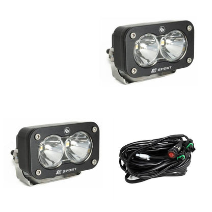 Baja Designs S2 Sport Black LED Auxiliary Light Pod Pair - Universal - Fenix Motorsports - Light Pod