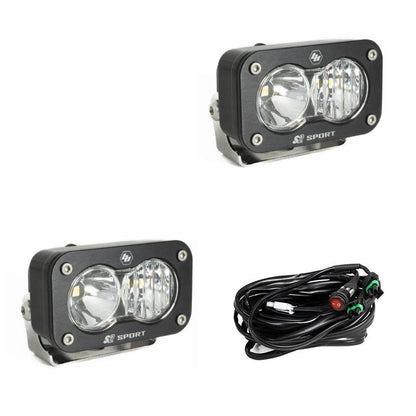 Baja Designs S2 Sport Black LED Auxiliary Light Pod Pair - Universal - Fenix Motorsports - Light Pod