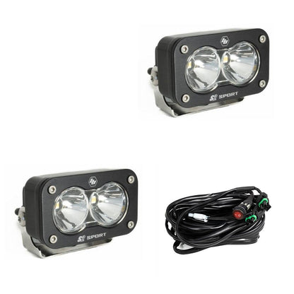 Baja Designs S2 Sport Black LED Auxiliary Light Pod Pair - Universal - Fenix Motorsports - Light Pod