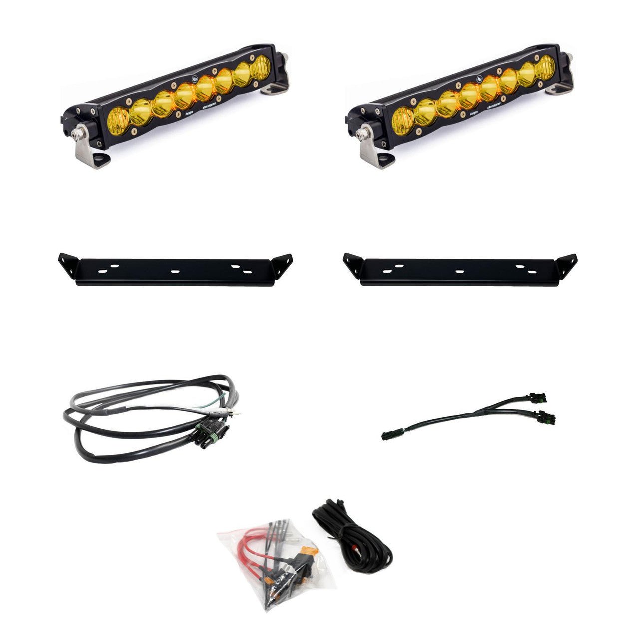 Baja Designs S8 10 Inch Dual Behind Grille Light Bar Kit - Ford 2021 - On F - 150 Raptor, 2024 - On F - 150 Raptor 37/R - Fenix Motorsports - Light Bar