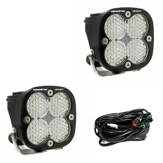 Baja Designs Squadron Sport Black LED Auxiliary Light Pod Pair - Universal - Fenix Motorsports - Light Pod