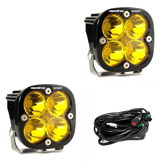 Baja Designs Squadron Sport Black LED Auxiliary Light Pod Pair - Universal - Fenix Motorsports - Light Pod