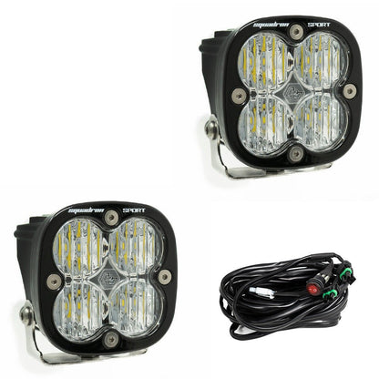 Baja Designs Squadron Sport Black LED Auxiliary Light Pod Pair - Universal - Fenix Motorsports - Light Pod