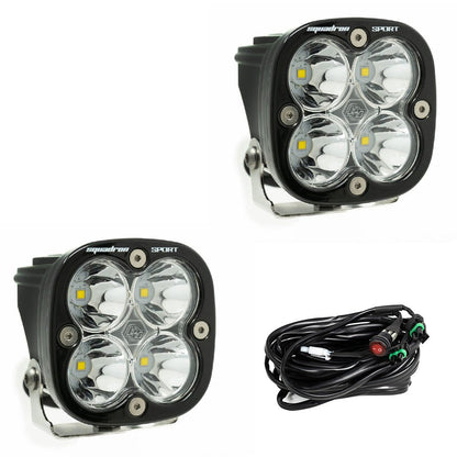 Baja Designs Squadron Sport Black LED Auxiliary Light Pod Pair - Universal - Fenix Motorsports - Light Pod