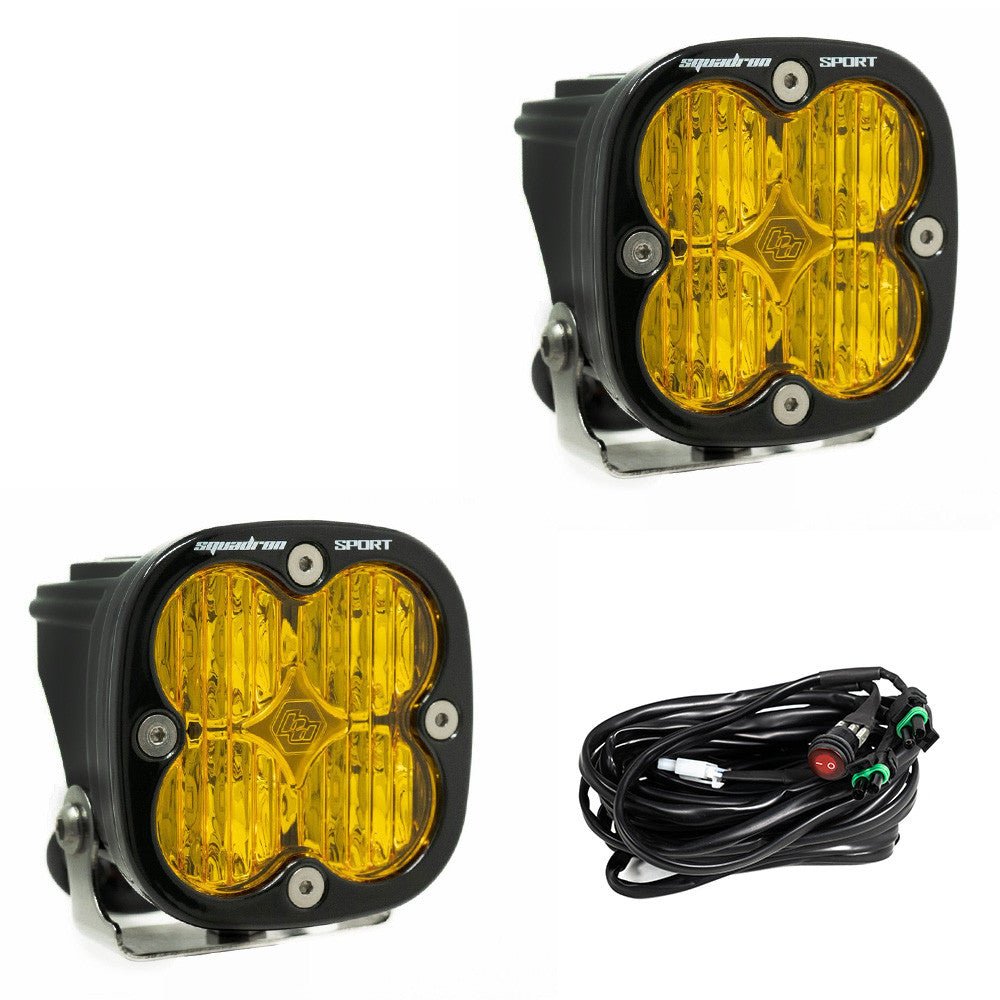 Baja Designs Squadron Sport Black LED Auxiliary Light Pod Pair - Universal - Fenix Motorsports - Light Pod