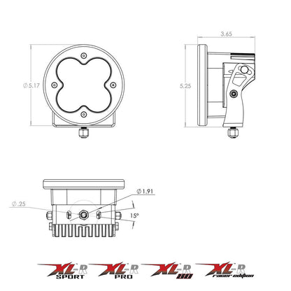 Baja Designs XL - R Pro LED Auxiliary Light Pod Pair - Universal - Fenix Motorsports - Light Pod