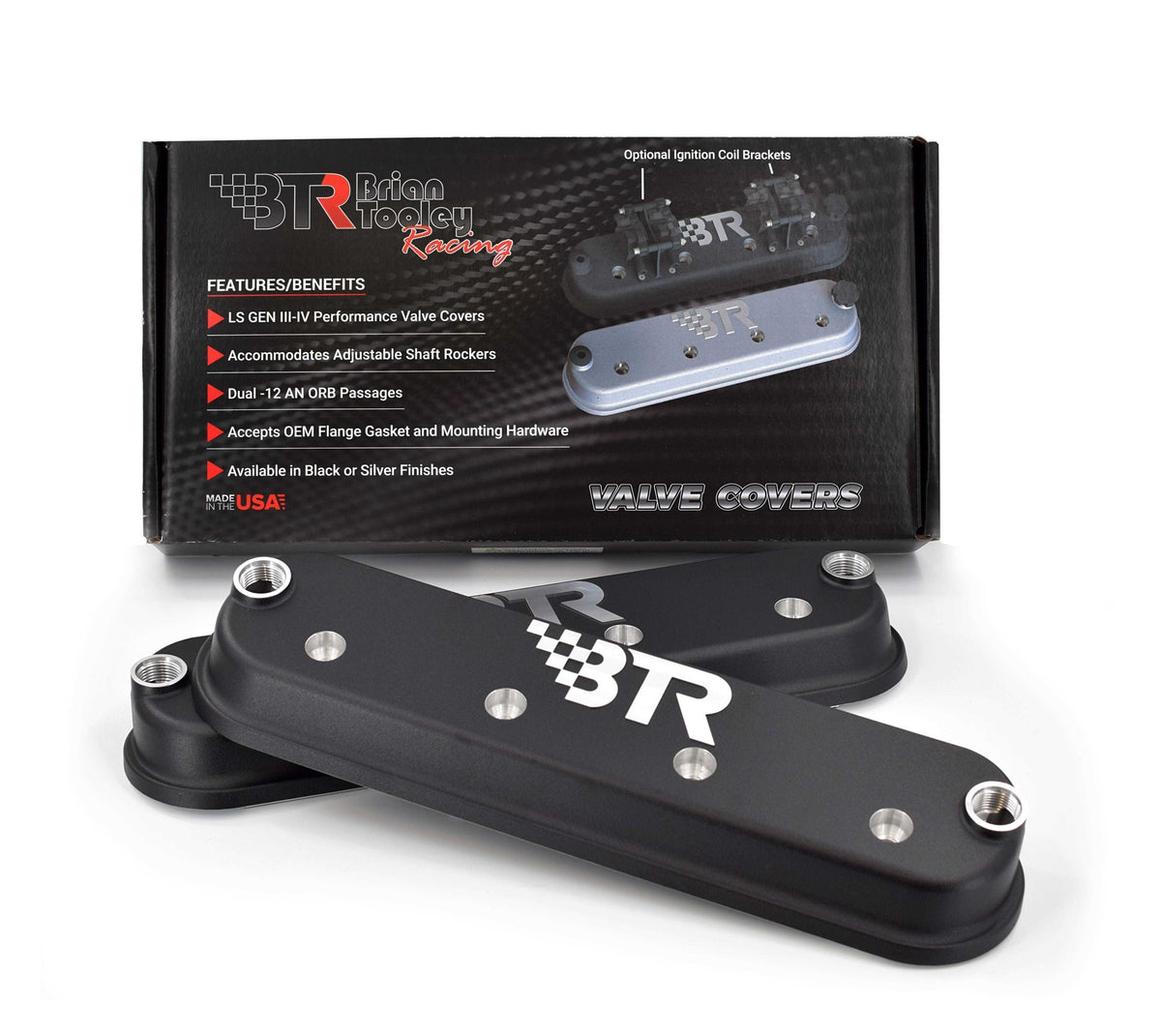 BTR LS Valve Covers | Baffled Aluminum, Pair - Fenix Motorsports LLC - Engines and Components,Engine Covers, Pans and Dress-Up Components,Valve Covers