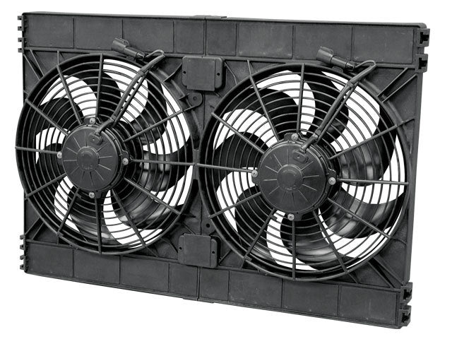 Dual 12in Puller Fan Curved Blade 3168 CFM - Fenix Motorsports - Heating and Cooling,Fans,Cooling Fans - Electric