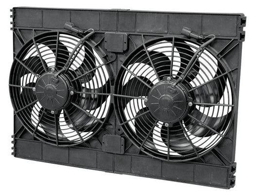 Dual 12in Puller Fan Curved Blade 3168 CFM - Fenix Motorsports - Heating and Cooling,Fans,Cooling Fans - Electric