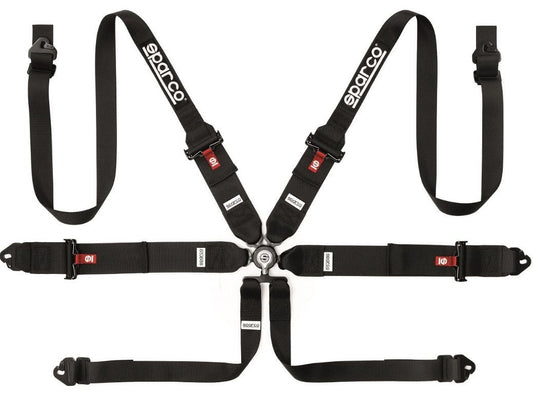 Harness 6 - Pt 3in to 2in Hans Steel Black - Fenix Motorsports - Safety Equipment,Safety Restraints,Seat Belts and Harnesses