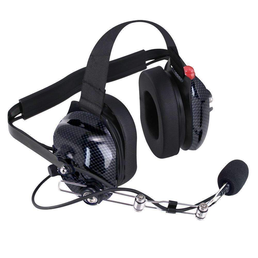 Headset Behind The Head H42 2 - Way Black CF - Fenix Motorsports - Mobile Electronics,Race Radios and Components,Headphones and Ear Phones
