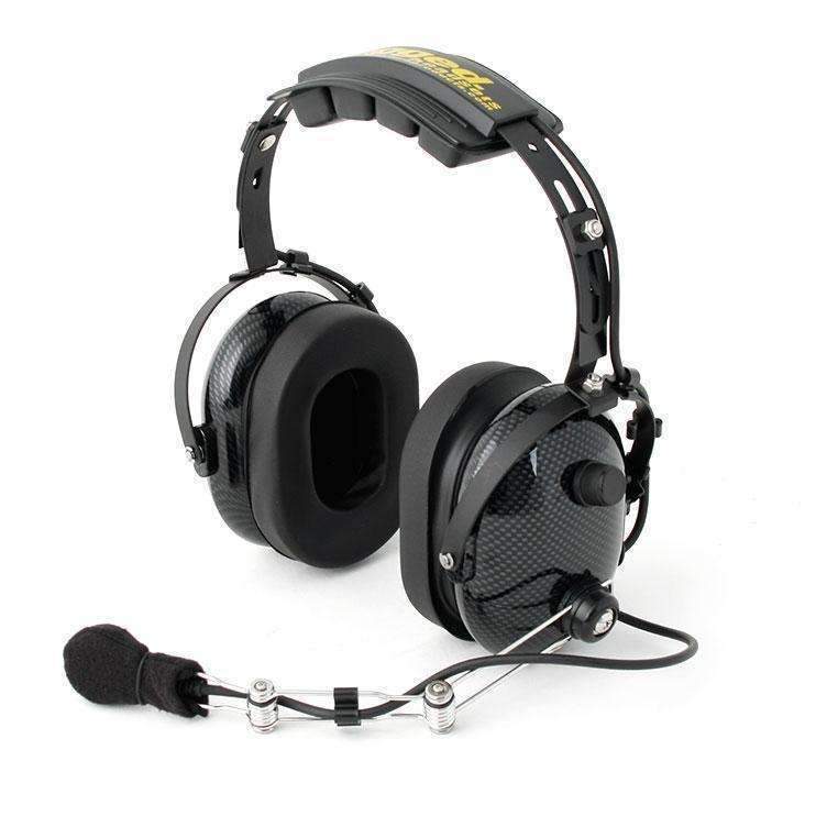 Headset Over The Head H22 2 - Way Black CF - Fenix Motorsports - Mobile Electronics,Race Radios and Components,Headphones and Ear Phones