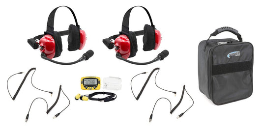 Headset Track Talk Red Linkable Intercom Fan - Fenix Motorsports - Mobile Electronics,Race Radios and Components,Radios