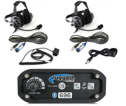 Intercom System 2 Person w/Headsets Bluetooth - Fenix Motorsports - Mobile Electronics,Race Radios and Components,Radios