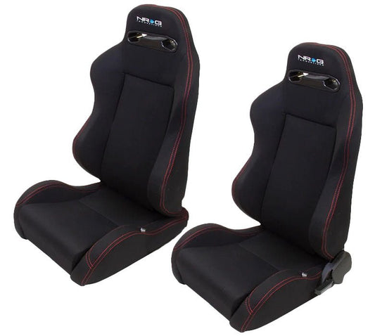 NRG Seat Type - R Reclinable Black Cloth w/Red Stitch - Fenix Motorsports - Interior and Accessories,Seats and Components,Seats