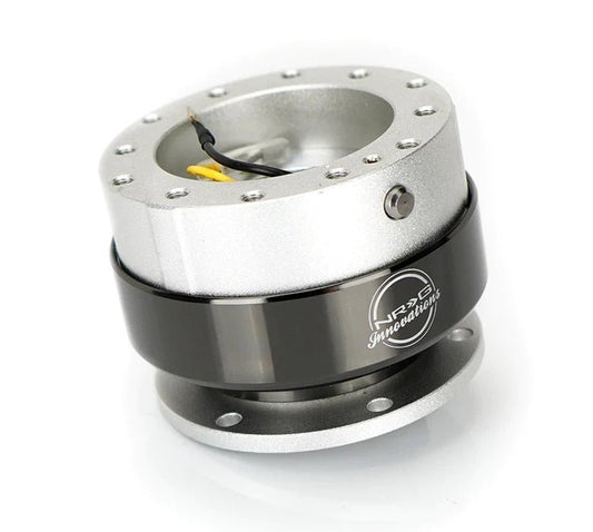 NRG Steering Quick Release 2.0 Silver 2.5in - Fenix Motorsports - Steering and Components,Steering Wheels and Components,Steering Wheel Quick Disconnects